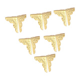 12pcs Wooden Box Jewelry Gift Case Corner Decorative Protectors Iron Edge Cover Guard Golden