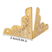 12pcs Wooden Box Jewelry Gift Case Corner Decorative Protectors Iron Edge Cover Guard Golden