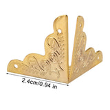 12pcs Wooden Box Jewelry Gift Case Corner Decorative Protectors Iron Edge Cover Guard Golden