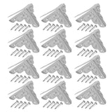 12pcs Wooden Box Jewelry Gift Case Corner Decorative Protectors Iron Edge Cover Guard Sliver In Australia - Darrahopens