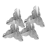 12pcs Wooden Box Jewelry Gift Case Corner Decorative Protectors Iron Edge Cover Guard Sliver