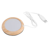 USB Wood Grain Cup Warmer Heat Beverage Mug Mat Coffee Heater Pad Bright Wood Grain In Australia - Darrahopens