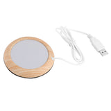 USB Wood Grain Cup Warmer Heat Beverage Mug Mat Coffee Heater Pad Bright Wood Grain In Australia - Darrahopens