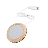 USB Wood Grain Cup Warmer Heat Beverage Mug Mat Coffee Heater Pad Bright Wood Grain In Australia - Darrahopens