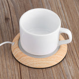 USB Wood Grain Cup Warmer Heat Beverage Mug Mat Coffee Heater Pad Bright Wood Grain In Australia - Darrahopens