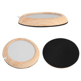 USB Wood Grain Cup Warmer Heat Beverage Mug Mat Coffee Heater Pad Bright Wood Grain