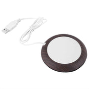 USB Cup Warmer Heat Beverage Mug Mat Office Tea Coffee Heater Pad Dark Wood Grain In Australia - Darrahopens