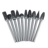 10pcs Tungsten Carbide Steel Rotary Files Burr Set 3mm Shank 6mm Cutting Diameter Double Cut In Australia - Darrahopens
