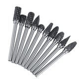10pcs Tungsten Carbide Steel Rotary Files Burr Set 3mm Shank 6mm Cutting Diameter Double Cut In Australia - Darrahopens