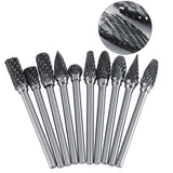 10pcs Tungsten Carbide Steel Rotary Files Burr Set 3mm Shank 6mm Cutting Diameter Double Cut In Australia - Darrahopens