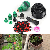 25m Plant Self Watering Garden Hose DIY Micro Drip Irrigation System with Timer Kits