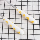 2 PCS Stainless Steel Knife Fork Spoon Kitchen Flatware Tableware with Box Children Set Yellow