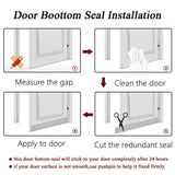 100cm Silicone Rubber Door Strip Self Adhesive Backing Door Seal for Window or Door Gap