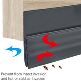 100cm Silicone Rubber Door Strip Self Adhesive Backing Door Seal for Window or Door Gap
