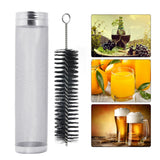 304 Stainless Steel Beer Brewing Mesh Filter With Cleaning Brush Juice Wine Making Filters