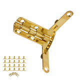 20pcs 90° Angle Support Spring Hinge for Small Jewelry Wine Case Watch Box Wooden Lid (Gold)
