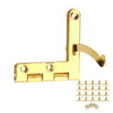 20pcs 90° Angle Support Spring Hinge for Small Jewelry Wine Case Watch Box Wooden Lid (Gold)