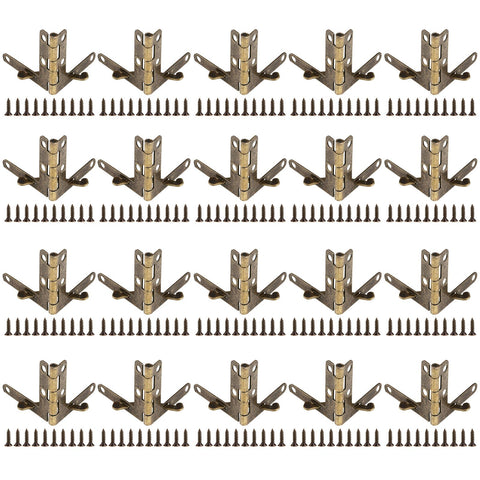20pcs 90° Angle Support Spring Hinge for Small Jewelry Wine Case Watch Box Wooden Lid (Bronze) In Australia - Darrahopens