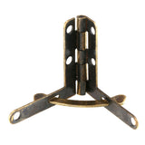 20pcs 90° Angle Support Spring Hinge for Small Jewelry Wine Case Watch Box Wooden Lid (Bronze)