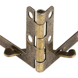 20pcs 90° Angle Support Spring Hinge for Small Jewelry Wine Case Watch Box Wooden Lid (Bronze)