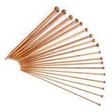 Bamboo Knitting Needles Set, Single Pointed Carbonized Knitting Needle 18 Sizes (2mm to 10mm) In Australia - Darrahopens