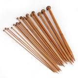 Bamboo Knitting Needles Set, Single Pointed Carbonized Knitting Needle 18 Sizes (2mm to 10mm) In Australia - Darrahopens