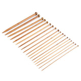 Bamboo Knitting Needles Set, Single Pointed Carbonized Knitting Needle 18 Sizes (2mm to 10mm) In Australia - Darrahopens
