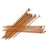 Bamboo Knitting Needles Set, Single Pointed Carbonized Knitting Needle 18 Sizes (2mm to 10mm) In Australia - Darrahopens