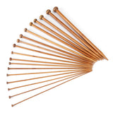 Bamboo Knitting Needles Set, Single Pointed Carbonized Knitting Needle 18 Sizes (2mm to 10mm) In Australia - Darrahopens