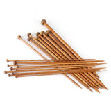 Bamboo Knitting Needles Set, Single Pointed Carbonized Knitting Needle 18 Sizes (2mm to 10mm) In Australia - Darrahopens
