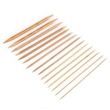 Bamboo Knitting Needles Smooth Double Pointed Set 15 Sizes from 2mm to 10mm