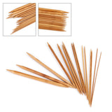 Bamboo Knitting Needles Smooth Double Pointed Set 15 Sizes from 2mm to 10mm