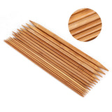 Bamboo Knitting Needles Smooth Double Pointed Set 15 Sizes from 2mm to 10mm