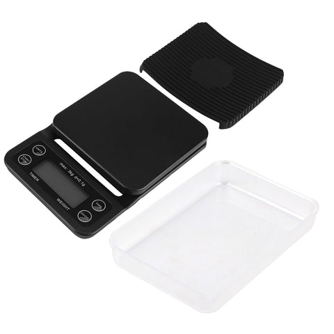 3KG/0.1g Digital Kitchen Food Scale Drip Coffee Weighing with Timer (Bluish Violet Backlight) In Australia - Darrahopens