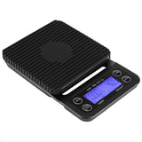 3KG/0.1g Digital Kitchen Food Scale Drip Coffee Weighing with Timer (Bluish Violet Backlight)
