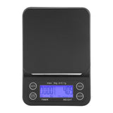 3KG/0.1g Digital Kitchen Food Scale Drip Coffee Weighing with Timer (Bluish Violet Backlight)