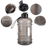 2.2L Water Bottle Kettle Sports Cup Camping Gym Large Capacity Outdoor Black