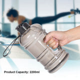 2.2L Water Bottle Kettle Sports Cup Camping Gym Large Capacity Outdoor Black