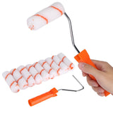 10-Piece 4 Inch Professional Home Decoration Wall Paint Roller Replacable Tools Kit