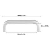 Aluminum Alloy Door Handles Matte Surface Hardware for Kitchen Cabinet Furniture 64mm Solid