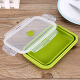 800ml Silicone Collapsible Portable Lunchbox Bowl Folding Food Storage Container Green In Australia - Darrahopens