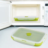 800ml Silicone Collapsible Portable Lunchbox Bowl Folding Food Storage Container Green