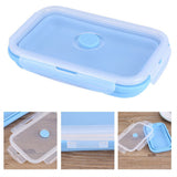 800ml Silicone Collapsible Portable Lunchbox Bowl Folding Food Storage Container Blue
