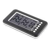 LCD Digital Indoor Outdoor Thermometer Clock Temperature Meter Wireless Transmitter
