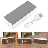 Multi function LED Digital Cosmetic Mirror Alarm Clock Gift Rectangle