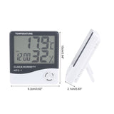 Digital LCD Indoor Thermometer Hygrometer Temperature Humidity Meter with Alarm Clock