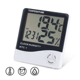 Digital LCD Indoor Thermometer Hygrometer Temperature Humidity Meter with Alarm Clock In Australia - Darrahopens