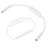 5Pcs 28.5cm DC Power Adapter Connector Inline with ON/OFF Switch for LED Strip Lights White