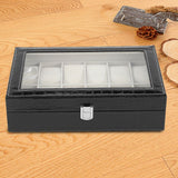 12 Soft Pillow Watch Box Jewelry Display Storage Organizer Box Case Black