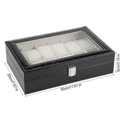 12 Soft Pillow Watch Box Jewelry Display Storage Organizer Box Case Black